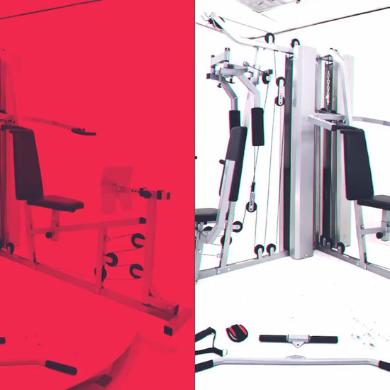 French Fitness X2 Corner Home Gym System - Silver  (New)