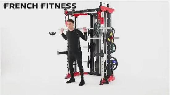 French Fitness FSR80 Functional Trainer Smith & Rack Gym System (New)